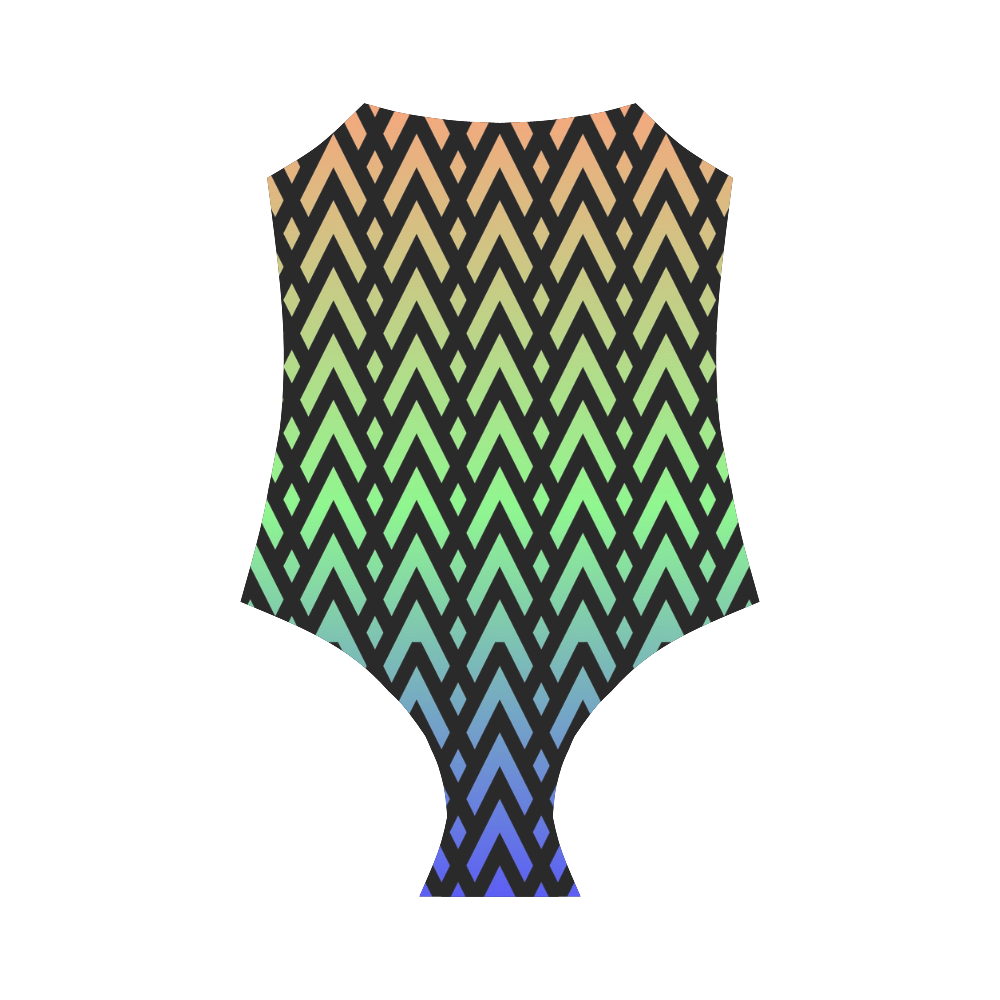 Chevrons and Diamonds Strap Swimsuit ( Model S05)