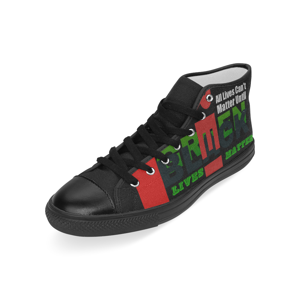 Black Men’s Classic High Top Canvas Shoes (Model 017)