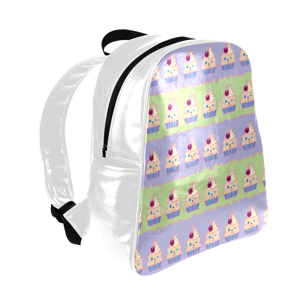 Cupcakes Multi-Pockets Backpack (Model 1636)