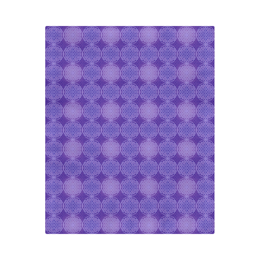 FLOWER OF LIFE stamp pattern purple violet Duvet Cover 86"x70" ( All-over-print)
