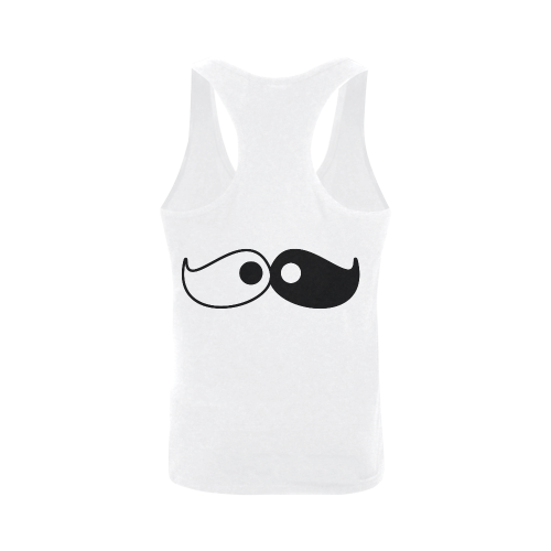 Hipster Yin Yang Moustache Men's I-shaped Tank Top (Model T32)