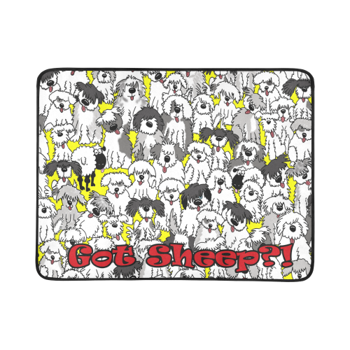 Got sheep Blanket yellow Beach Mat 78"x 60"