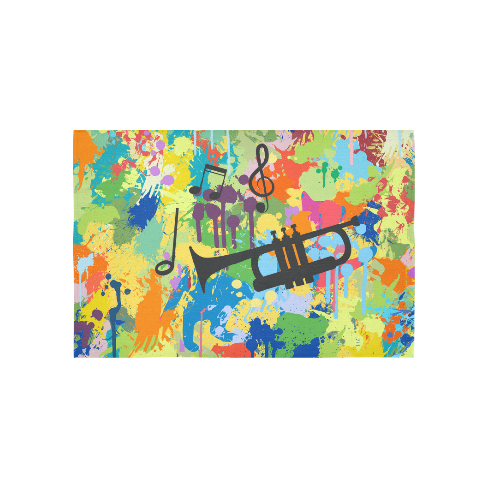 Let´s Music Colorful Splash Cotton Linen Wall Tapestry 60"x 40"