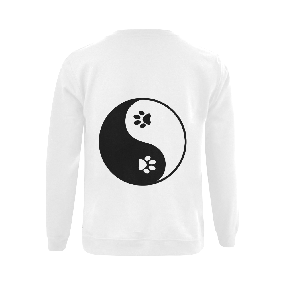 Cute Paws Yin Yang Gildan Crewneck Sweatshirt(NEW) (Model H01)