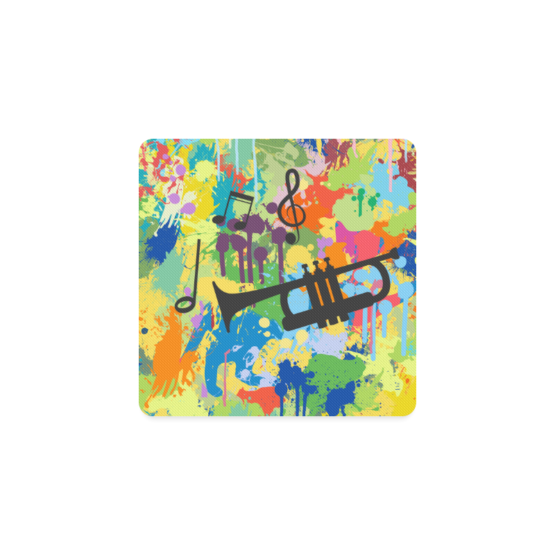 Let´s Music Colorful Splash Square Coaster