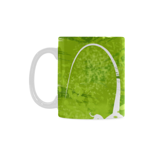 Green Lizard Shape Painting White Mug(11OZ)