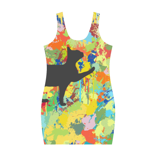 Lovely Cat Colorful Splash Complete Medea Vest Dress (Model D06)