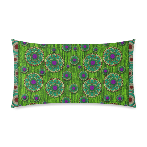 landscape and scenery in the peacock forest Rectangle Pillow Case 20"x36"(Twin Sides)