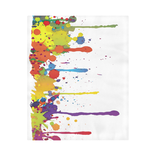 Crazy multicolored running SPLASHES Duvet Cover 86"x70" ( All-over-print)