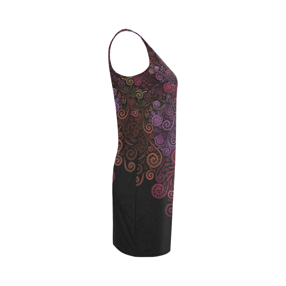 Psychedelic 3D Rose Abstract Medea Vest Dress (Model D06)