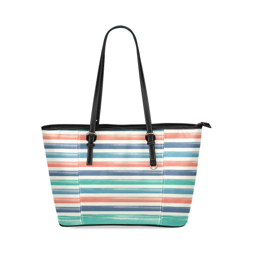 Summer Mood Leather Tote Bag/Large (Model 1640)