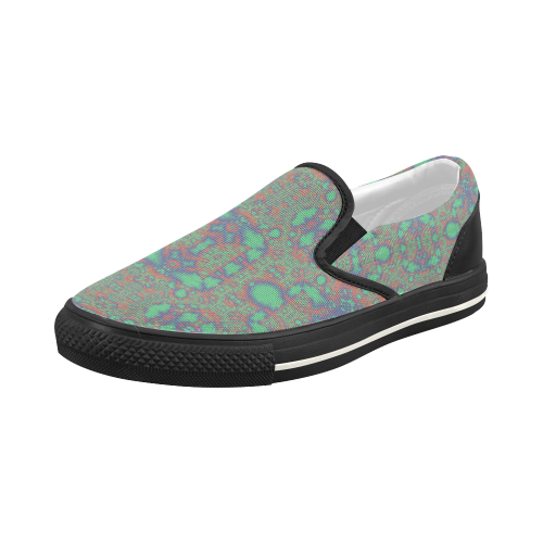 Glitching It (No. 3) Women's Slip-on Canvas Shoes (Model 019) | ID: D399921