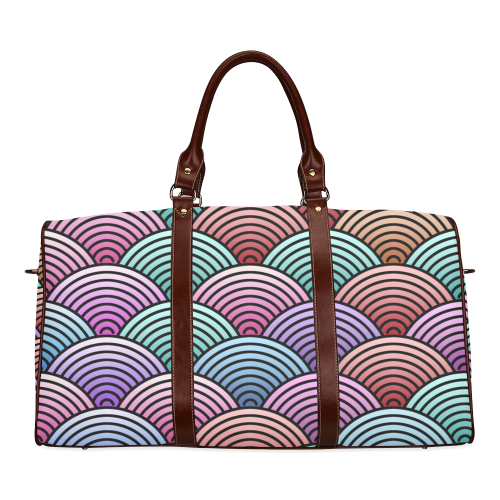 Concentric Circle Pattern Waterproof Travel Bag/Small (Model 1639)