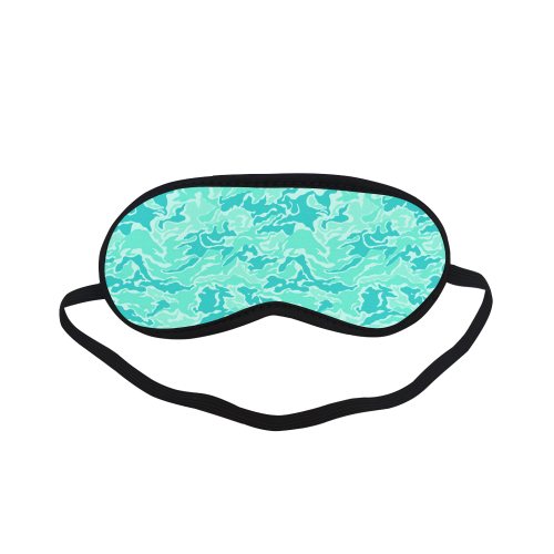 Turquoise Camo Camouflage Pattern Sleeping Mask
