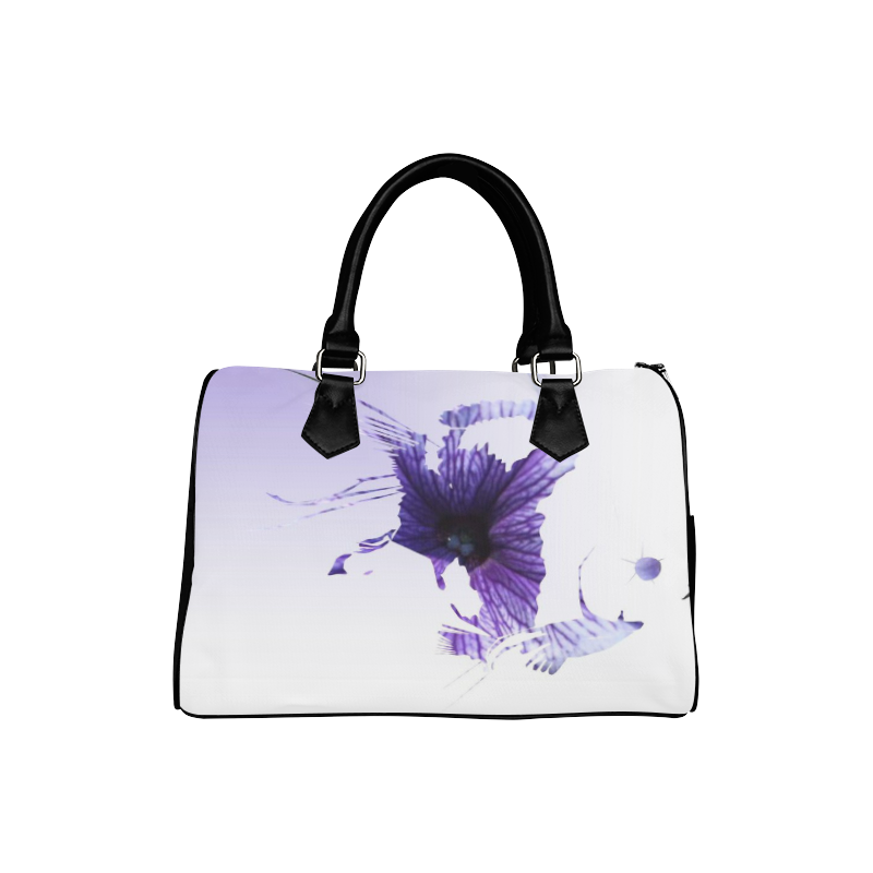 purple abstract Boston Handbag (Model 1621)