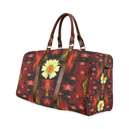 Love and flowers in the colors of love popart Waterproof Travel Bag/Large (Model 1639)