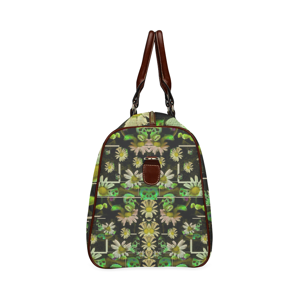 Skull in the fantasy forest popart Waterproof Travel Bag/Large (Model 1639)