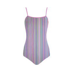 Broken TV Screen Test Pattern Strap Swimsuit ( Model S05)