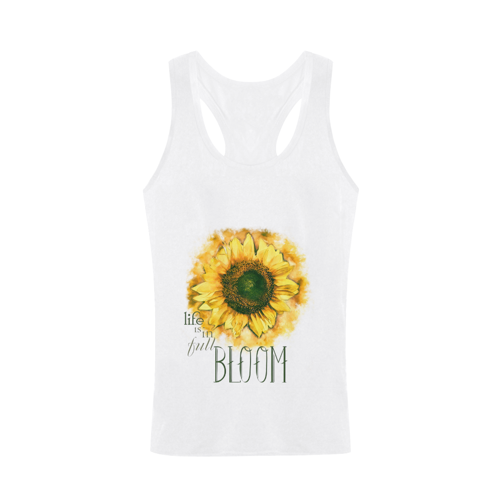 Painting Sunflower - Life is in full bloom Plus-size Men's I-shaped Tank Top (Model T32)
