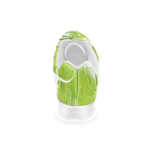 Green Lizard Shape Painting White your Backgr Women’s Running Shoes (Model 020)