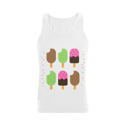 Summertime Treats Plus-size Men's Shoulder-Free Tank Top (Model T33)