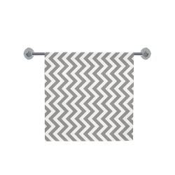 Chevron ZigZag black & white transparent Bath Towel 30"x56"