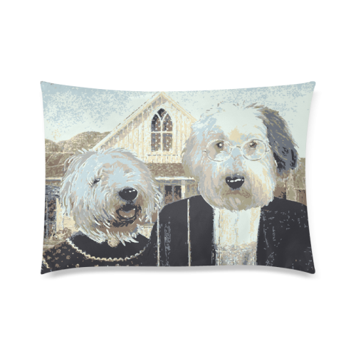 American Gothic Sheepies Custom Zippered Pillow Case 20"x30" (one side)