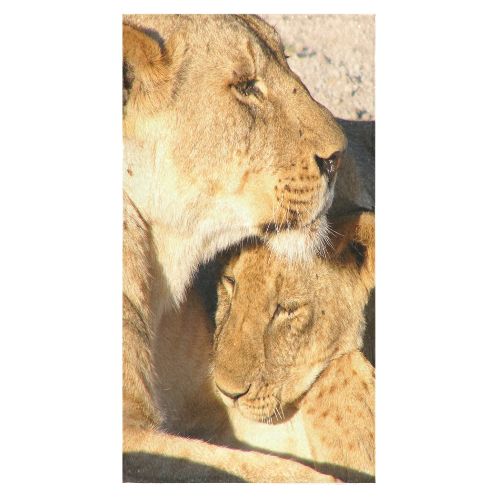Lion And Cub Love Bath Towel 30"x56"