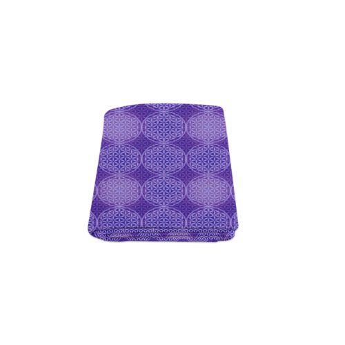 FLOWER OF LIFE stamp pattern purple violet Blanket 40"x50"