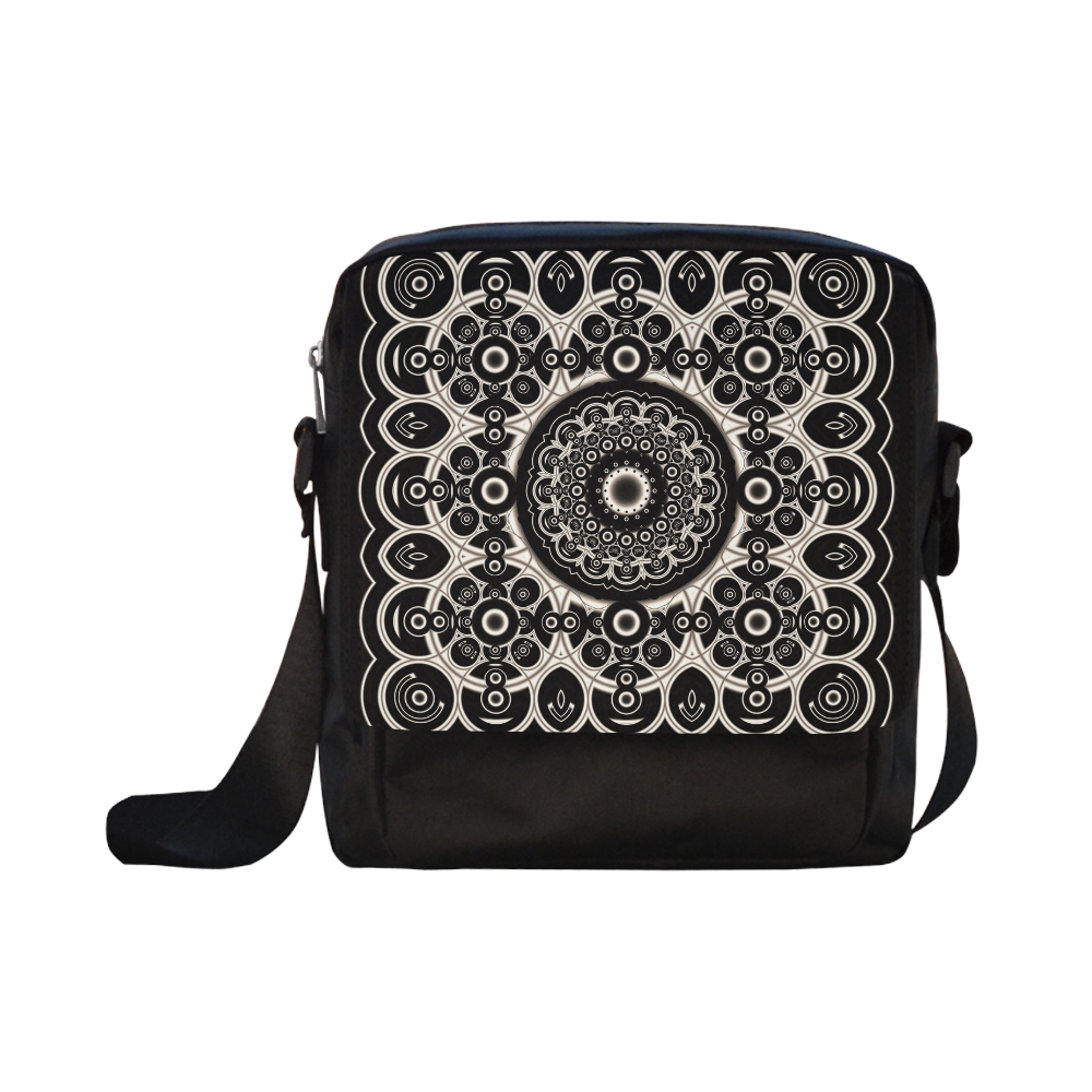 Black Lace Crossbody Nylon Bags (Model 1633)