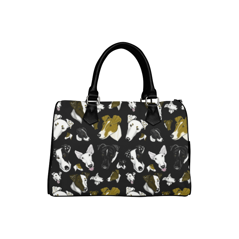 Smooth fox Terrier black Boston Handbag (Model 1621)