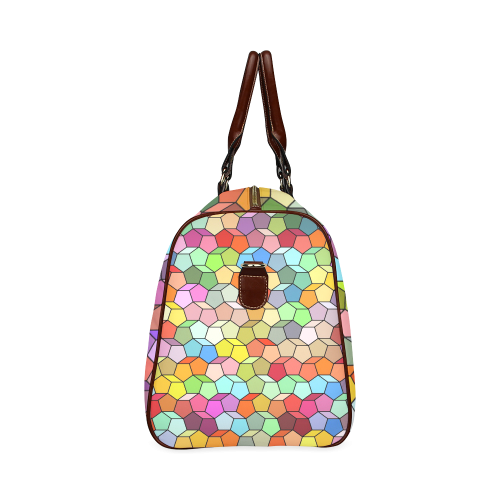 Colorful Polygon Pattern Waterproof Travel Bag/Large (Model 1639)