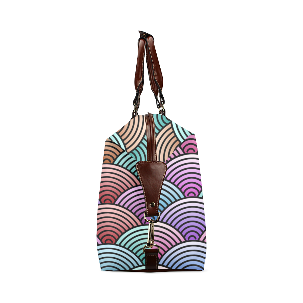 Concentric Circle Pattern Classic Travel Bag (Model 1643)