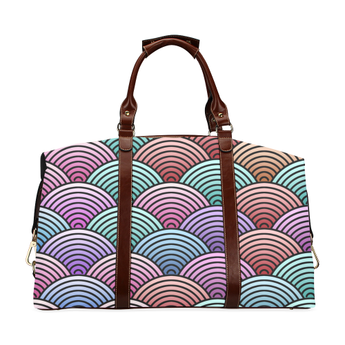 Concentric Circle Pattern Classic Travel Bag (Model 1643)