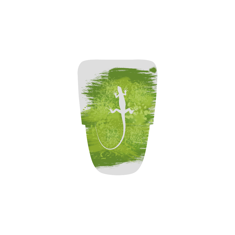 Green Lizard Shape Painting White your Backgr Women’s Running Shoes (Model 020)