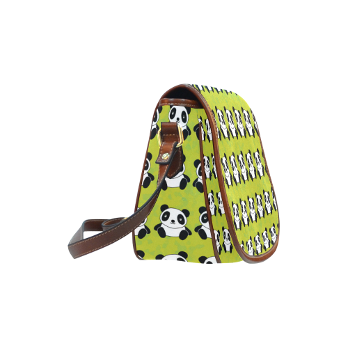 Panda Pattern Saddle Bag/Small (Model 1649) Full Customization