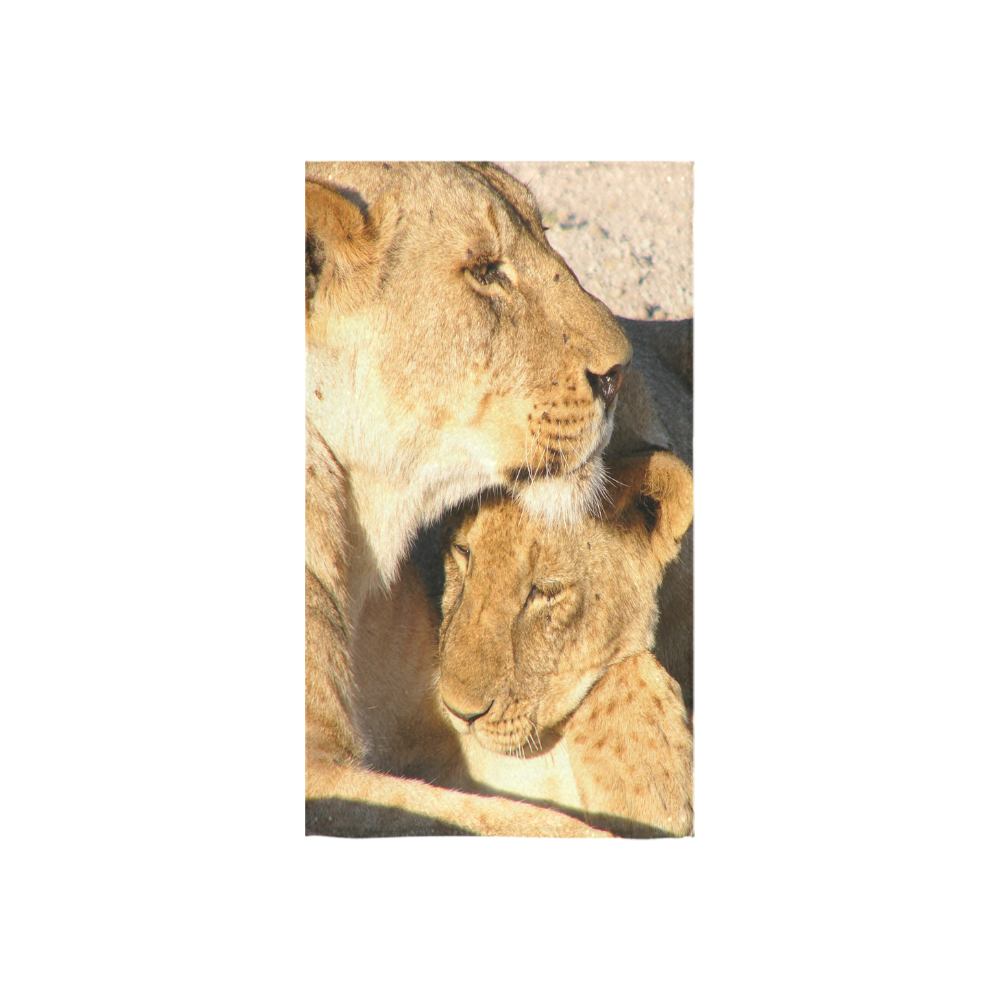 Lion And Cub Love Custom Towel 16"x28"