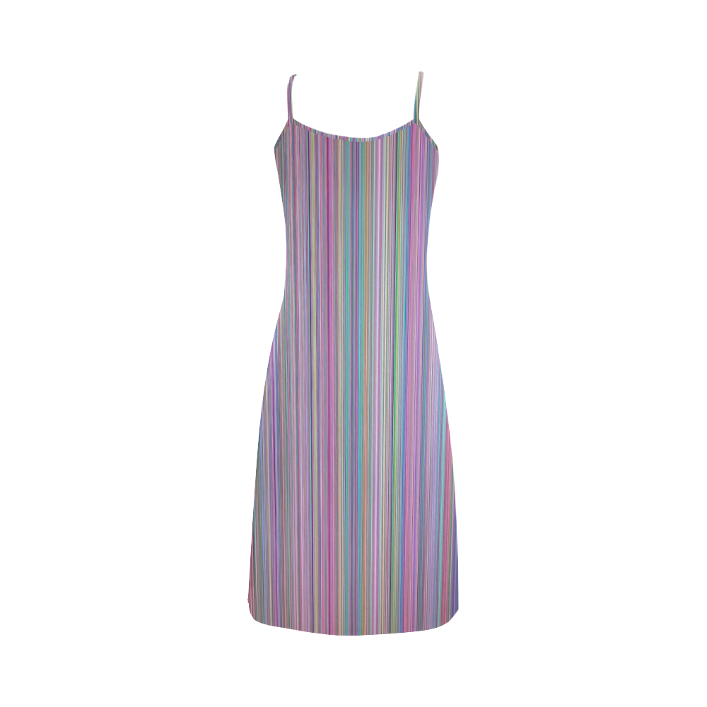 Broken TV Screen Test Pattern Alcestis Slip Dress (Model D05)