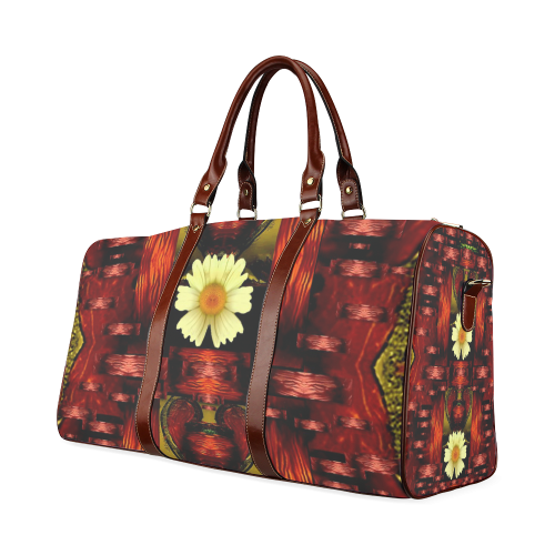 Love and flowers in the colors of love popart Waterproof Travel Bag/Large (Model 1639)