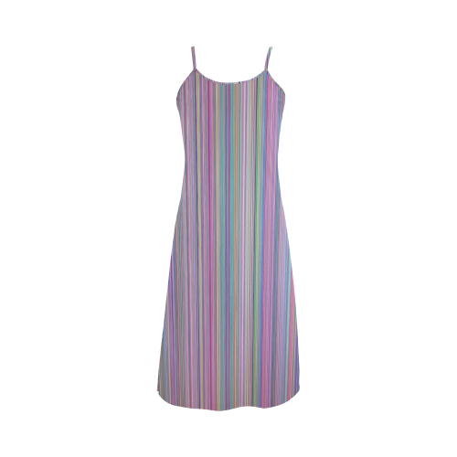 Broken TV Screen Test Pattern Alcestis Slip Dress (Model D05)