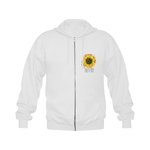 Painting Sunflower - Life is in full bloom Gildan Full Zip Hooded Sweatshirt (Model H02)