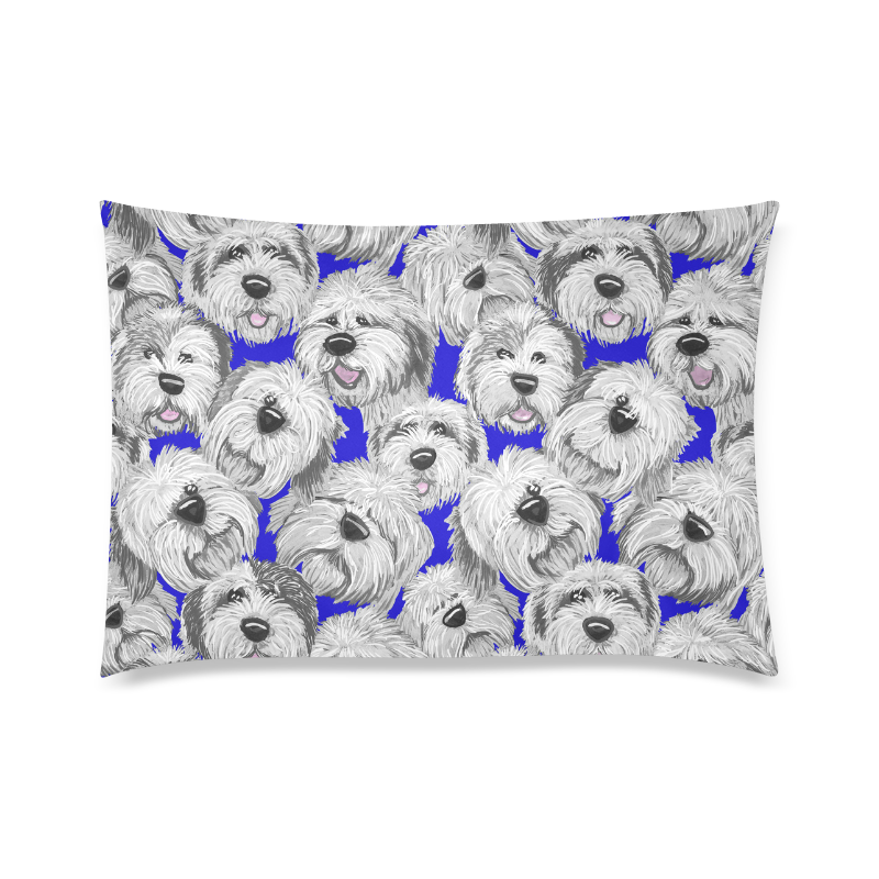 OES heads Blue Custom Zippered Pillow Case 20"x30" (one side)