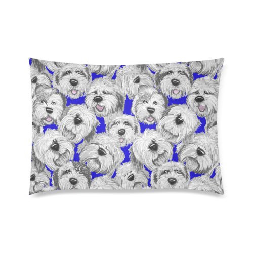OES heads Blue Custom Zippered Pillow Case 20"x30" (one side)