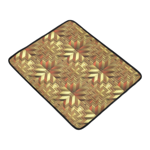 Gold Leaf Pattern Beach Mat 78"x 60"