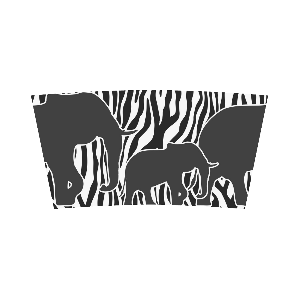 ELEPHANTS to ZEBRA stripes black & white Bandeau Top