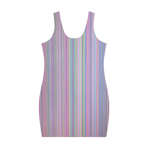 Broken TV Screen Test Pattern Medea Vest Dress (Model D06)