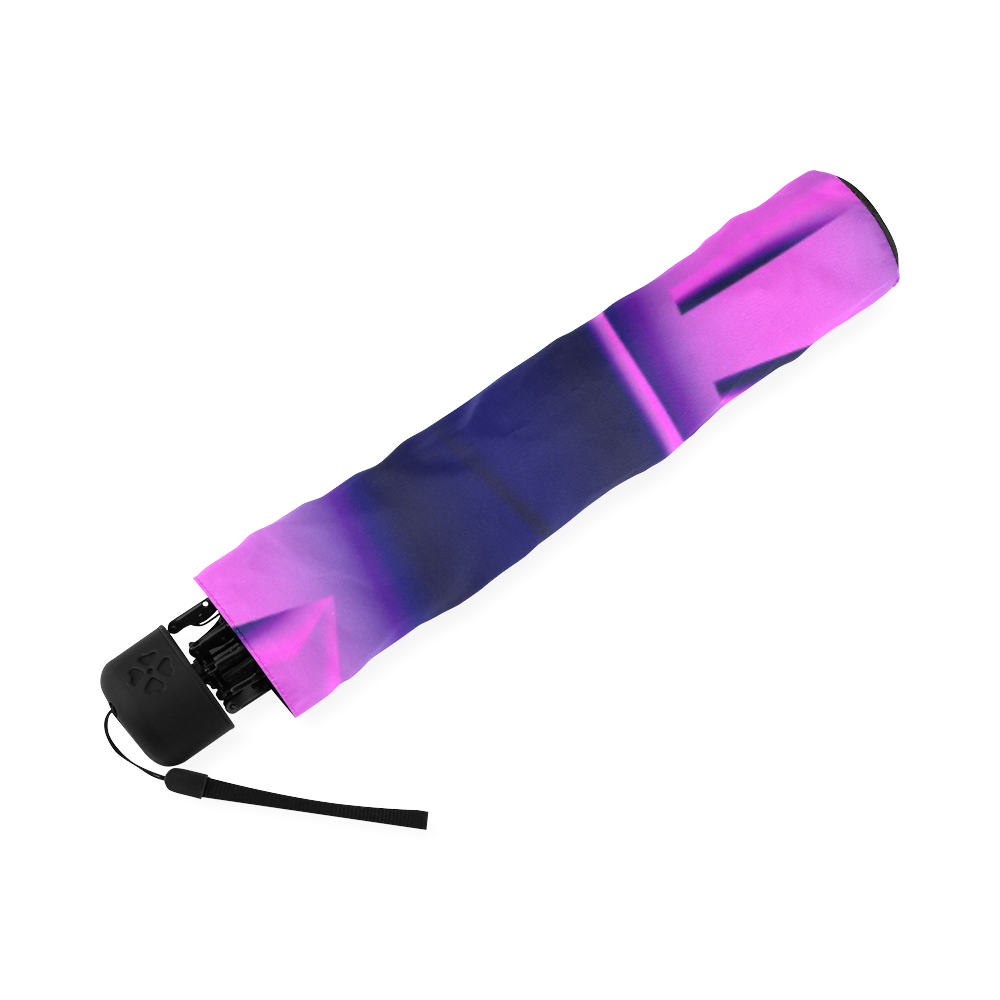 Blue and Purple Abstact Starburst Foldable Umbrella (Model U01)