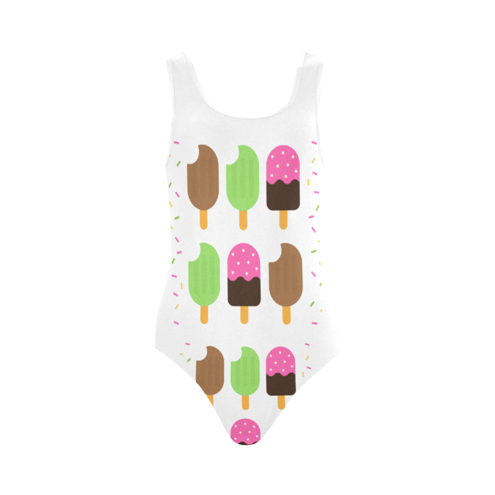 Summertime Treats Vest One Piece Swimsuit (Model S04)