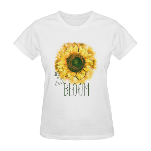 Painting Sunflower - Life is in full bloom Sunny Women's T-shirt (Model T05)