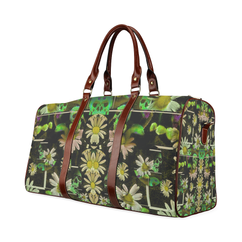 Skull in the fantasy forest popart Waterproof Travel Bag/Large (Model 1639)